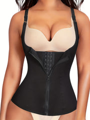 Sleeveless Zipper Sports Fitness Waist Tightener Women's Clothing