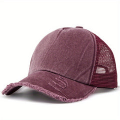 Vintage Distressed Baseball Cap Mesh Trucker Hat Summer Visor Cap Dad Hat