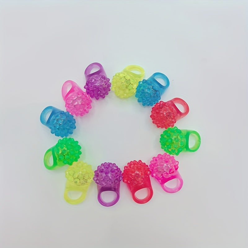 Luminous Ring 6 Colors Mix, 6-90pcs Birthday Party Halloween Christmas Gift