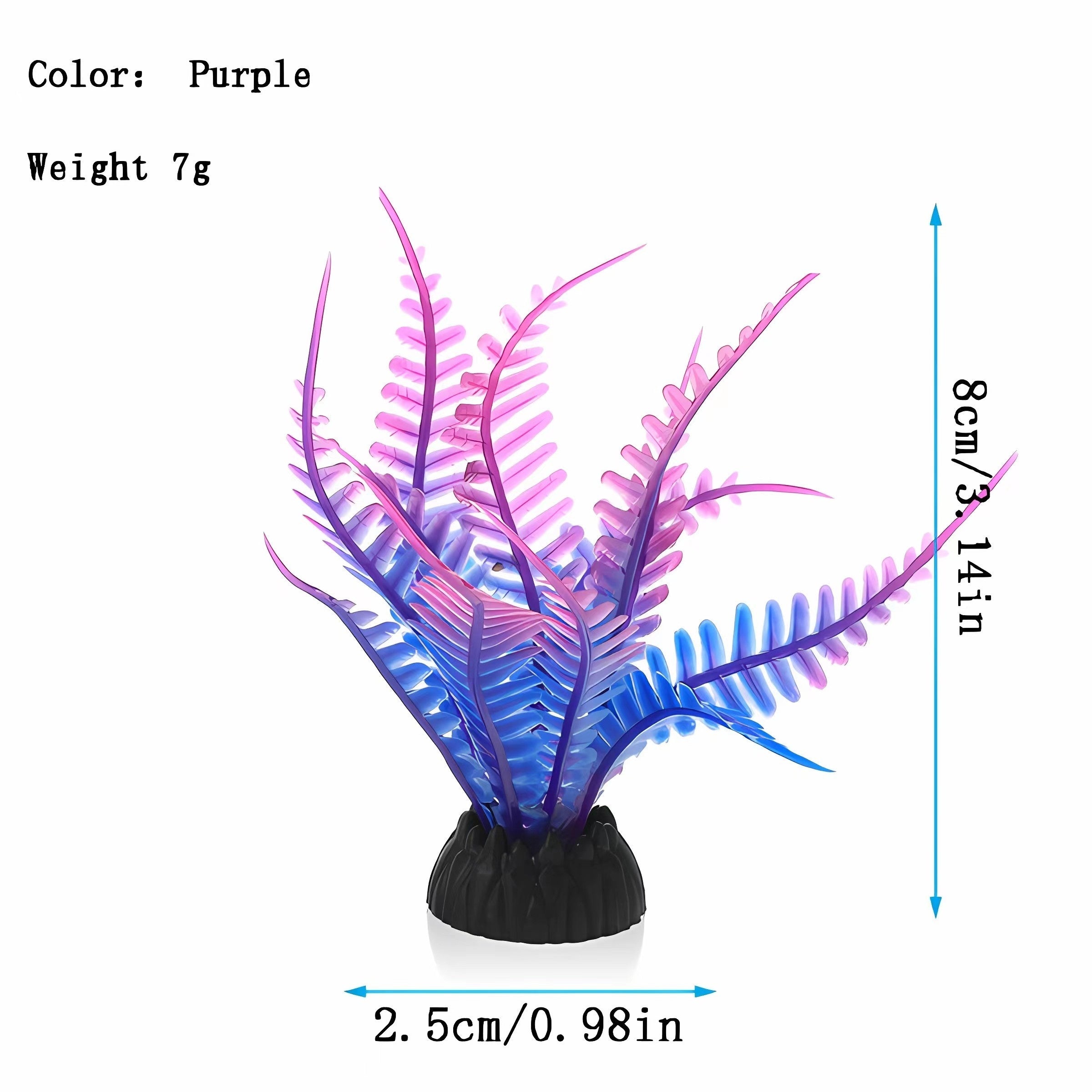 Artificial Water Grass Fish Tank Decor Silicone Glowing Kelp Ornament