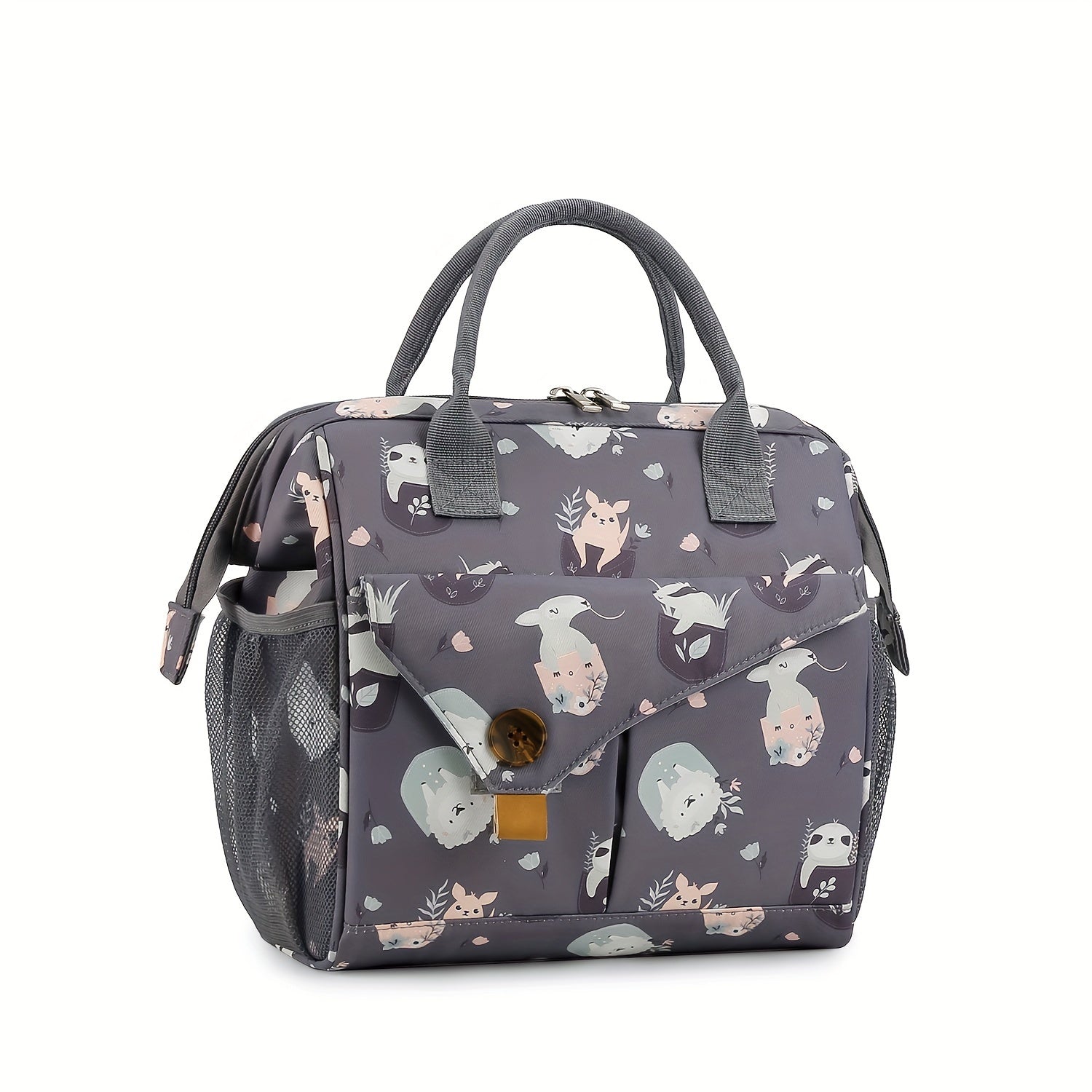 Animal Print Diaper Bag Durable Polyester for Moms on the Go