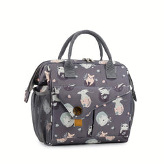 Animal Print Diaper Bag Durable Polyester for Moms on the Go
