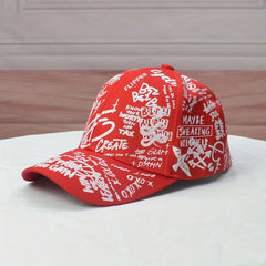 Graffiti Print Couple Baseball Cap Hip Hop Sports Hat Unisex Casual