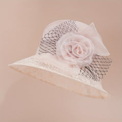 French Style Hat Summer Lace Mesh Bucket Hat Men's And Women's Retro Top Hat