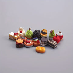 Mini Snack Cake Food Play Snack Model for Playing House Dollhouse Simulation