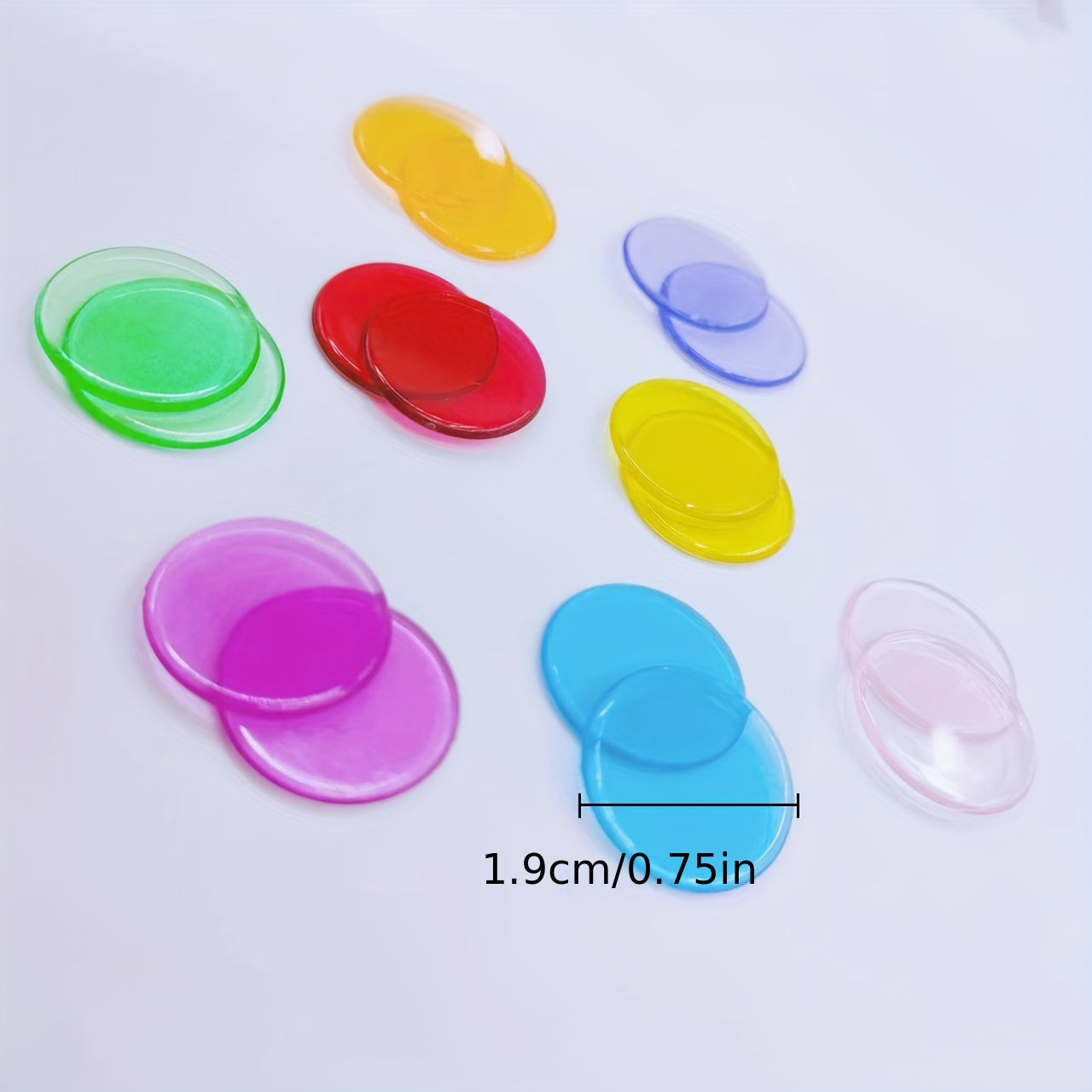 100pcs Transparent Plastic Round Game Markers