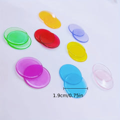 100pcs Transparent Plastic Round Game Markers