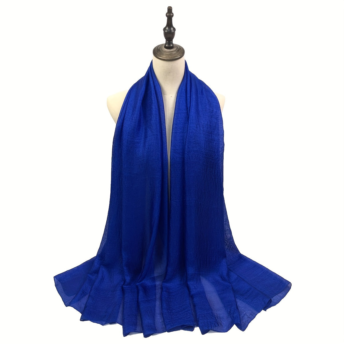 Solid Pearlescent Scarf Hijab Warm Shawl Women Windproof Head Wrap