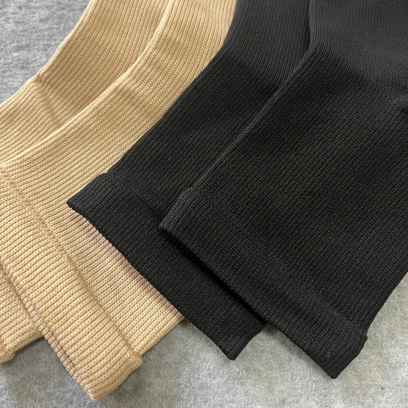 2 Pairs Open Toe Compression Socks Breathable Knee-Length Gym Fitness Stockings