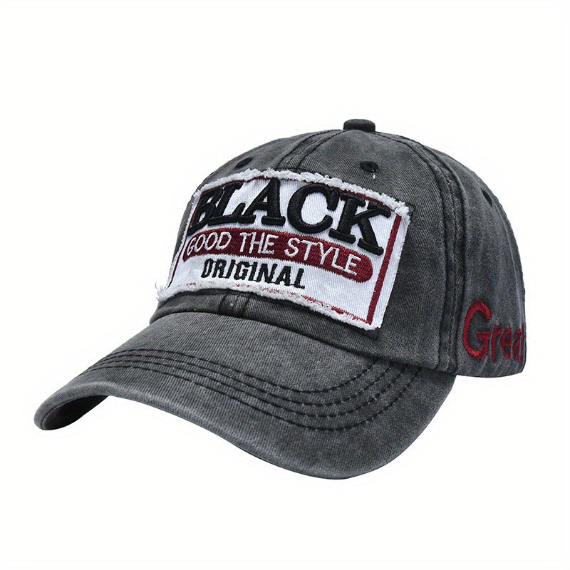 Embroidered Distressed Baseball Cap
