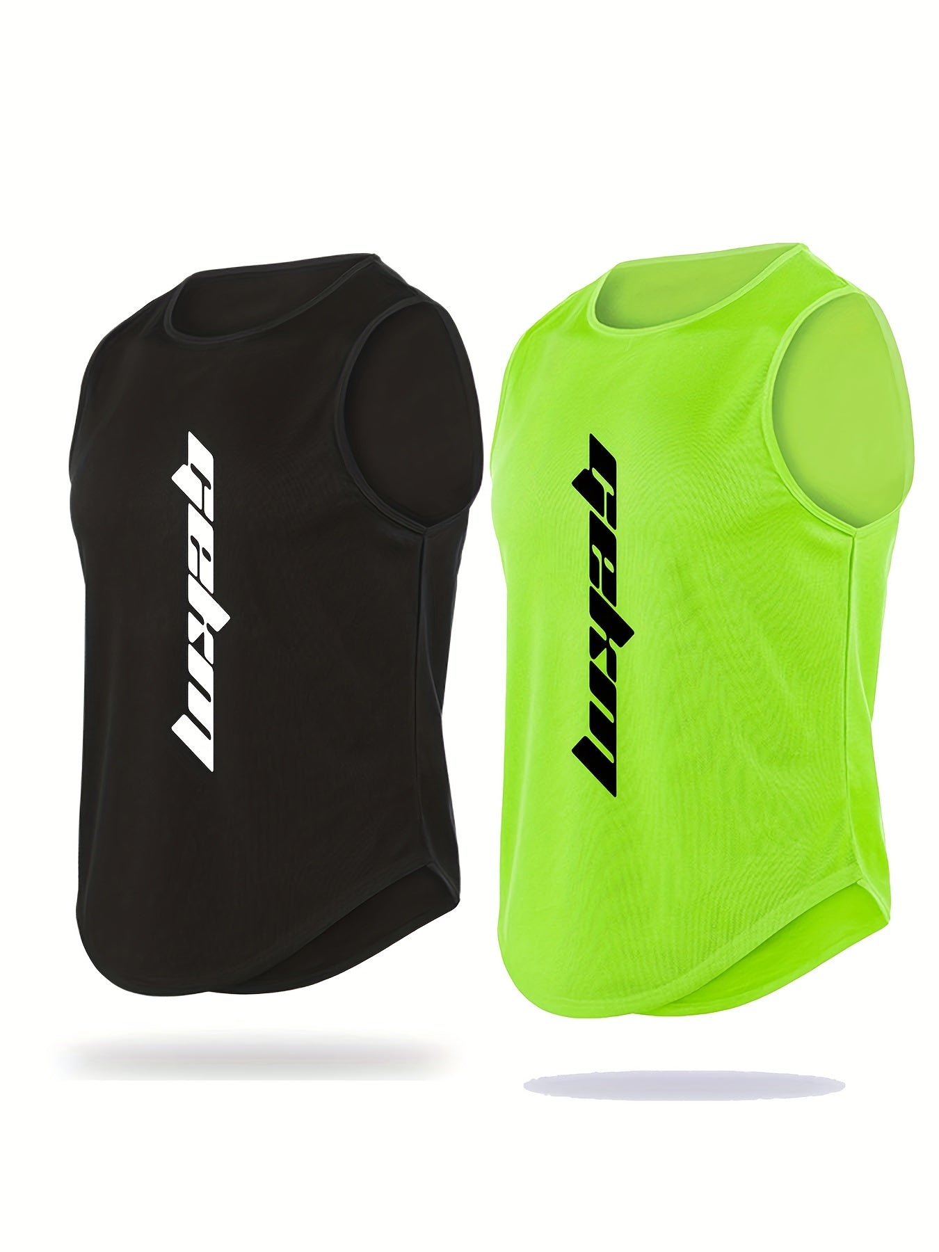 2pcs Men's Sleeveless Active Quick Dry Tank Top For Summer