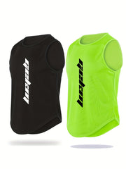 2pcs Men's Sleeveless Active Quick Dry Tank Top For Summer