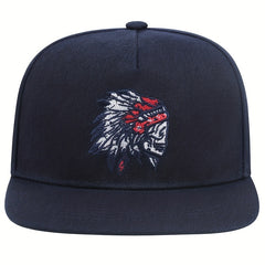 Unisex Sunshade Adjustable Baseball Cap with Indian Embroidery
