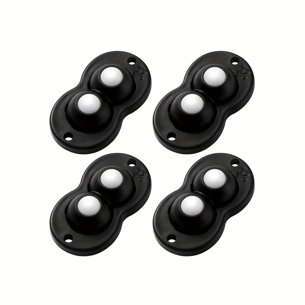 4pcs Self Adhesive Swivel Caster Wheels Stainless Steel Mini Casters