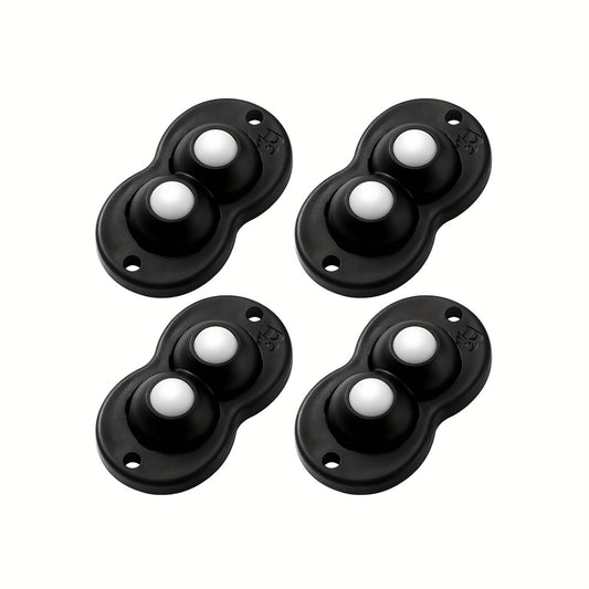 4pcs Self Adhesive Swivel Caster Wheels Stainless Steel Mini Casters