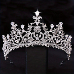 Rhinestone Crystal Crown Queen Tiara Headband Wedding Bridal Hair Accessories