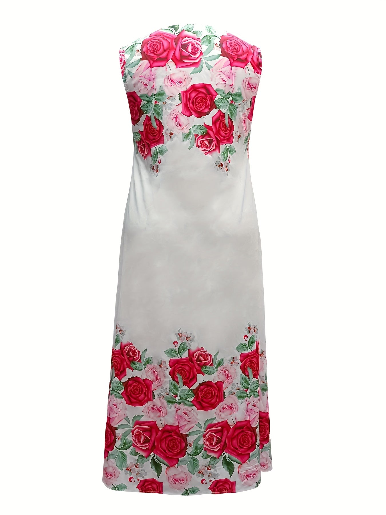 Floral Print Maxi Tank Dress