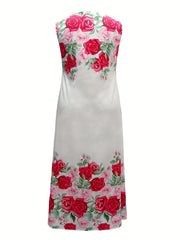 Floral Print Maxi Tank Dress