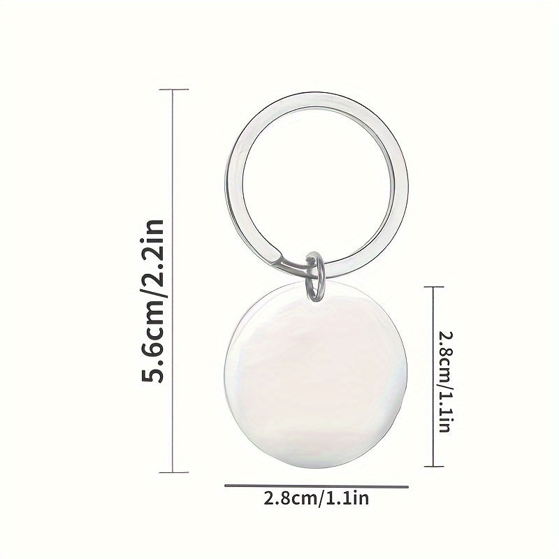 Inspirational Stainless Steel Keychain Accessory Couple Pendant