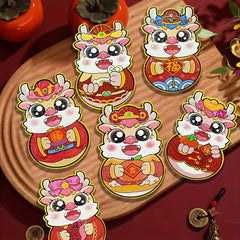 6pcs Spring Zodiac Cartoon 3D Red Envelope