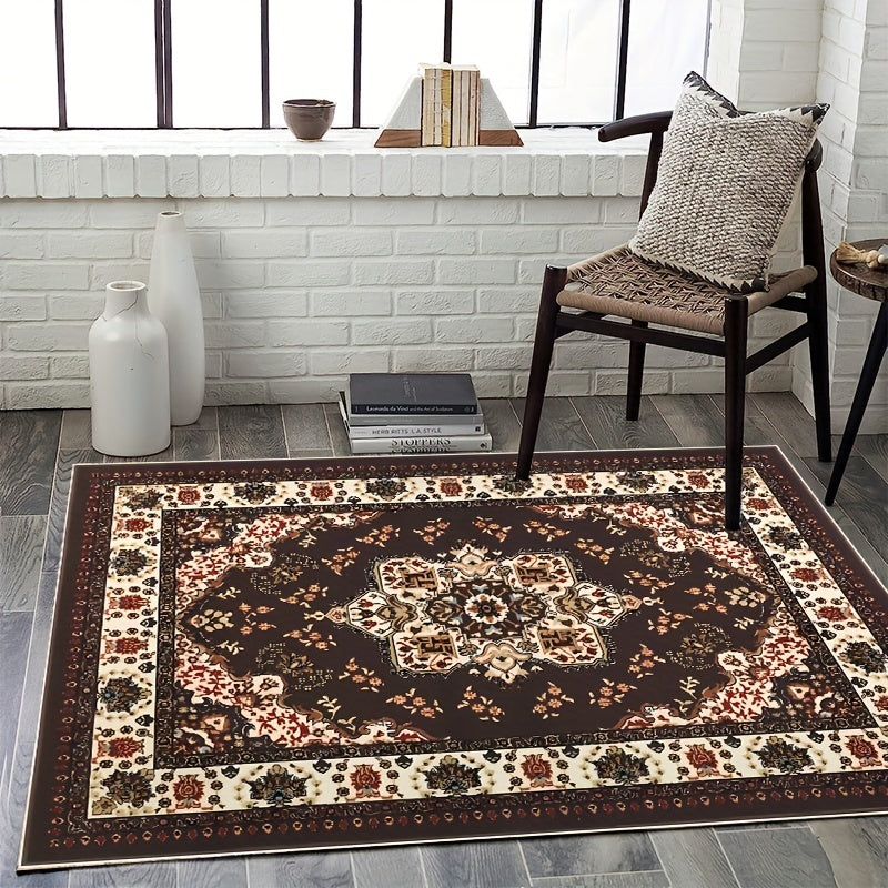 Vintage Boho Area Rug Oriental Traditional Non Skid Indoor Carpet