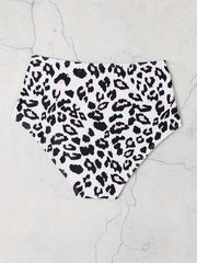 Leopard Print High Stretch Bikini Bottom High Waist Sexy Style Beachwear