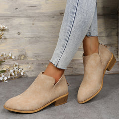 Stylish V Cutout Chelsea Boots for Women