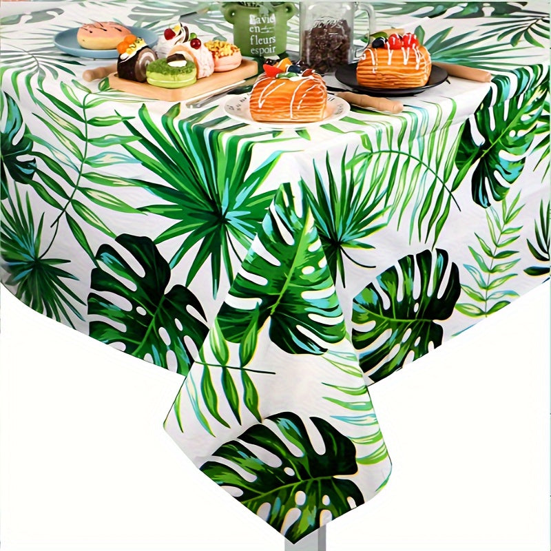 Hawaiian Palm Leaf Tablecloth Disposable Tropical Tablecloth for Jungle Party