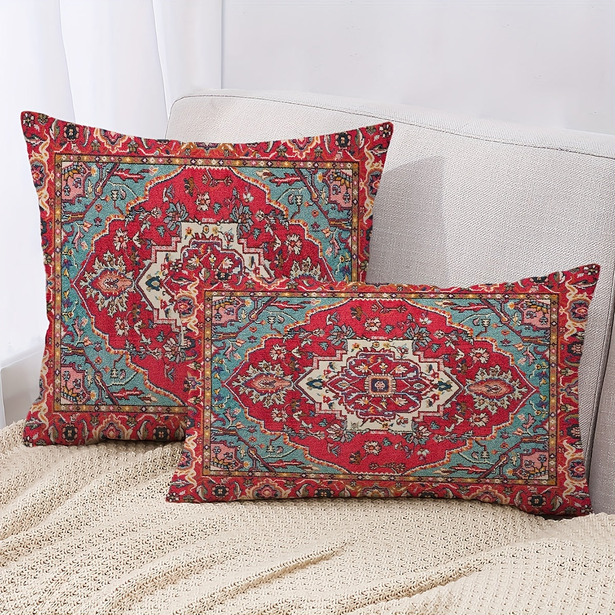Bohemian Throw Pillow Covers Double Sided Printed Throw Pillowcase