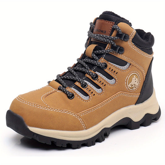 Boy's High Top Hiking Boots Non Slip Durable Shoes For Outdoor
