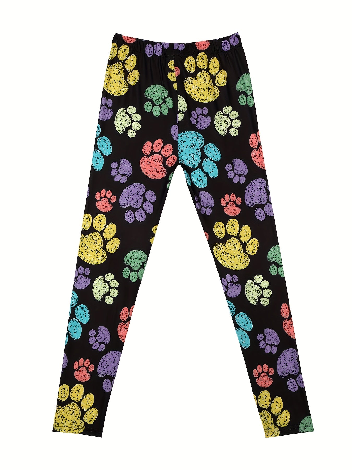 Kid Girls Claws Print Leggings Slim Fit Stretchy Casual Tight Pants