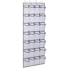 Over the Door Shoe Rack with 28 Large Pockets Hanging Shoe Organizer