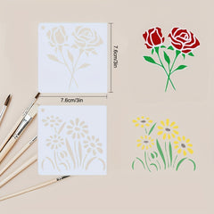 60pcs Reusable Painting Stencil DIY Craft Template Wall Stencils