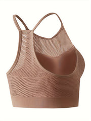 2 Pack Women's Plus Size Sports Bras Set - Mesh Padded Racer Back