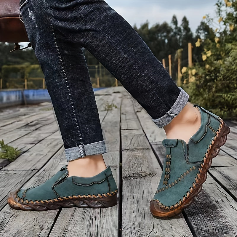 Men's Slip On Lace Loafers No Tie Assorted Colors Casual Walking Shoes