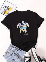 Sea Turtle & Seaside Women's Graphic T-shirt