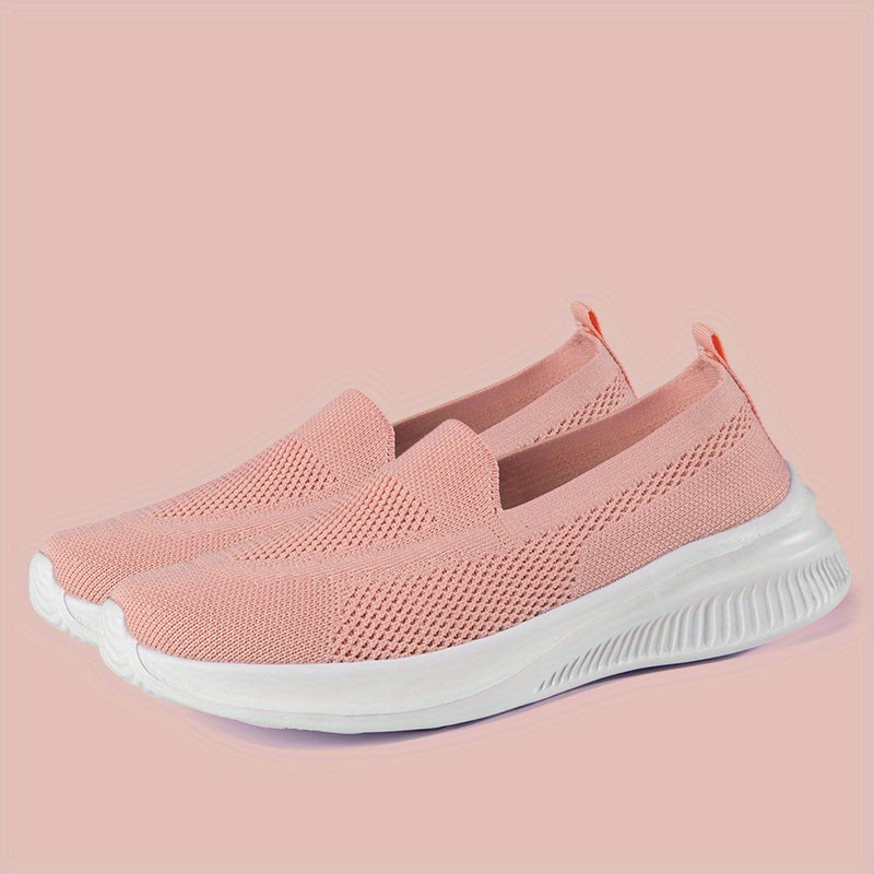 Mesh Breathable Casual Shoes Lightweight Knitting Walking Flats