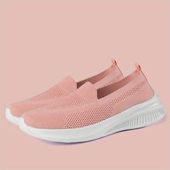 Mesh Breathable Casual Shoes Lightweight Knitting Walking Flats