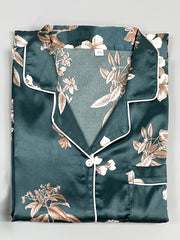 Floral Print Short Sleeve NightDress Pajama Dress Women's Sleepwear