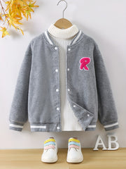Girls Casual Fleece Varsity Jacket Warm Winter Clothes