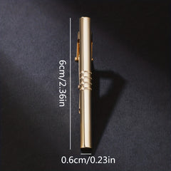 Men's Curved 4 Cut Line Tie Clip Golden