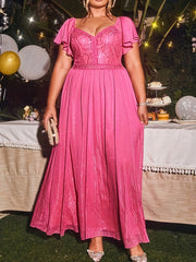 Bridesmaid Dress Sweetheart Neck Maxi Evening Formal Dress