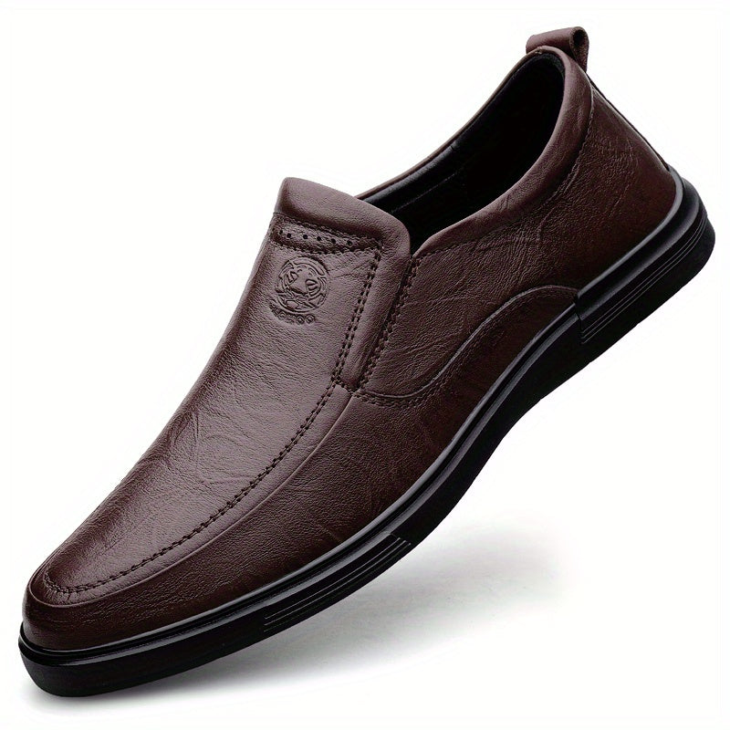 Men's Logo Loafer Shoes Non-slip Slip On Dress Shoes