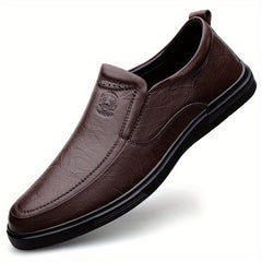 Men's Logo Loafer Shoes Non-slip Slip On Dress Shoes