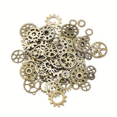 50g Steampunk Multicolor Mixed Mechanical Alloy Gear Pendant for DIY Jewelry