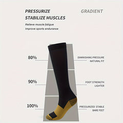 Copper Compression Socks 10-20 mmHg Knee High for Women Men