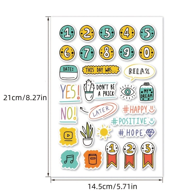 240pcs DIY Precut Decoration Stationery Diary Sticker Planner Index Label