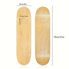 Maple Wood Skateboard Deck With Sandpaper Stickers