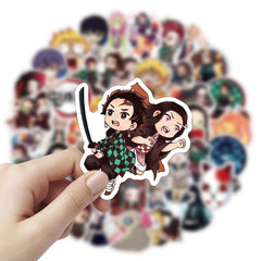 50pcs Anime Vinyl Waterproof Sticker Packs For Skateboard Luggage Laptop Bottle