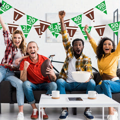 Football Paper Triangle Banner Football Party Supplies